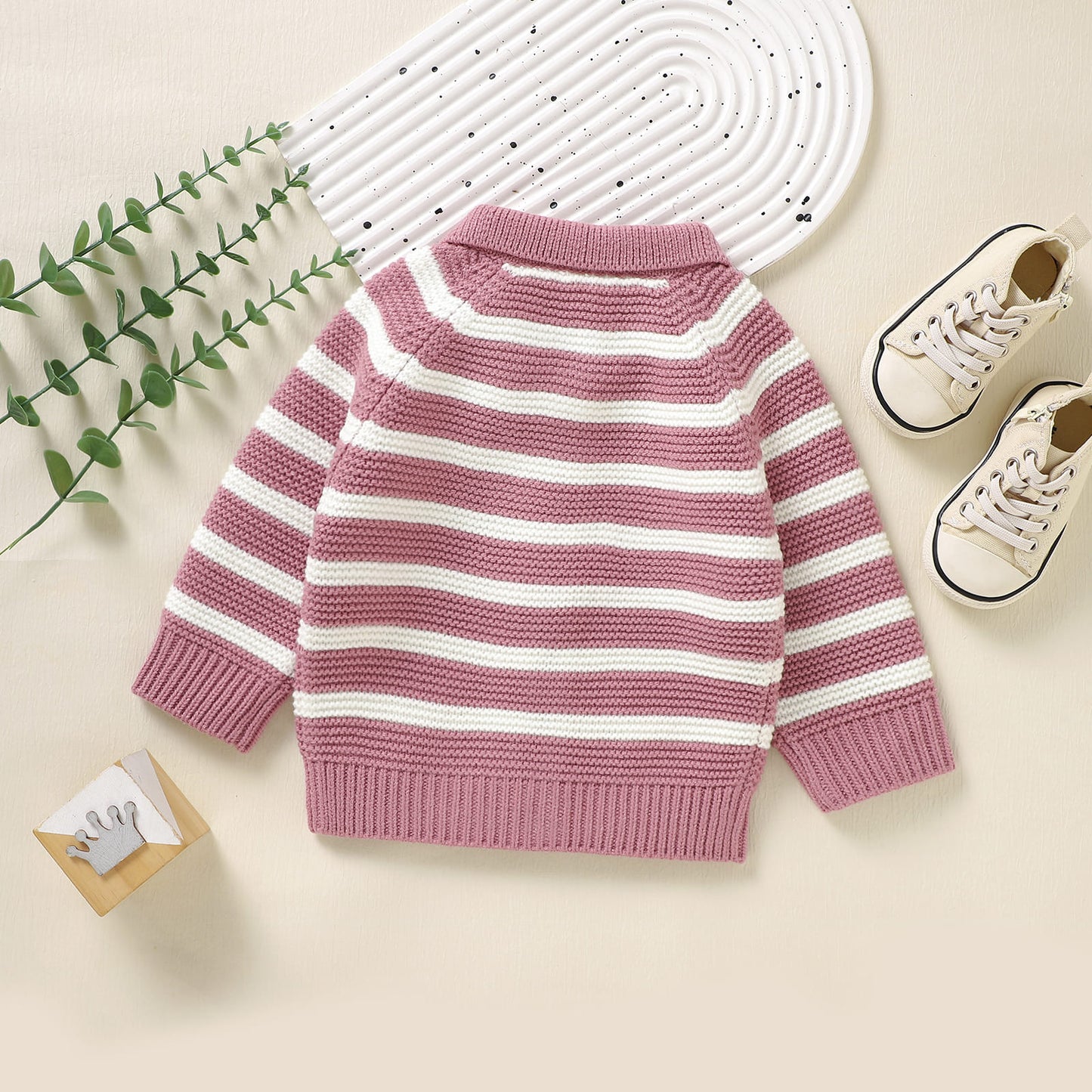 Toddler Sweater Stripe Knit Cardigan