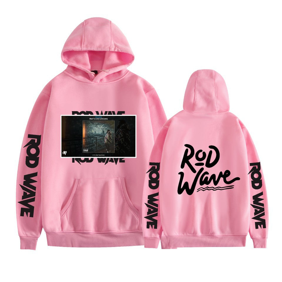 Unisex Novelty Rod Wave Hoodie Fashion Graphic Print Long Sleeve Pocket Sweatshirts Hoodie Pullover Tops