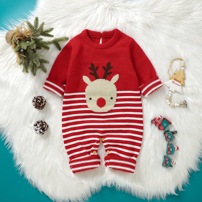 Infant&Toddler Ugly Christmas Sweater Romper Reindeer