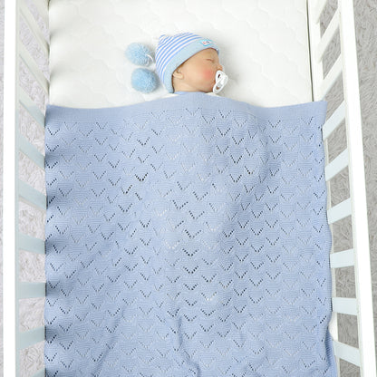 Knitted Baby Blankets Crib Crochet Blanket Toddler Security Blanket Soft Cotton