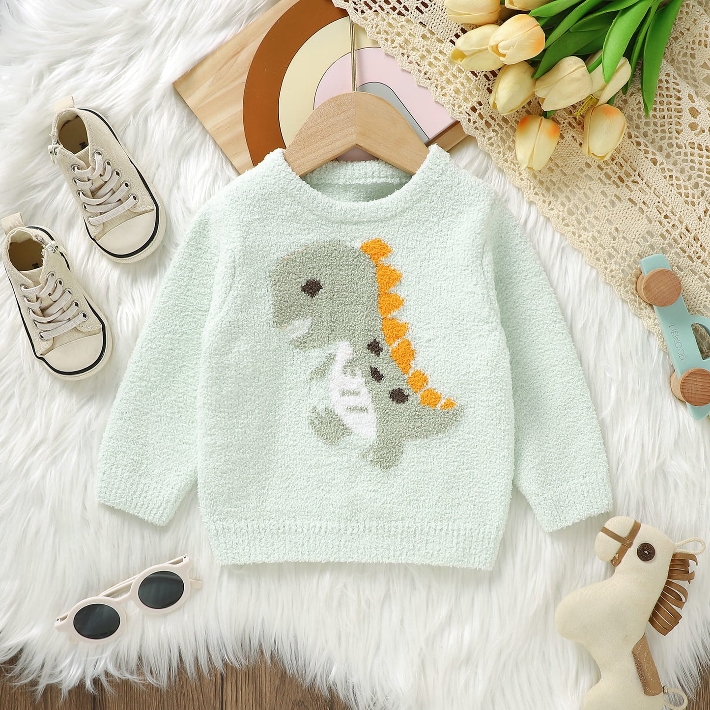 Infant&Toddler Knit Sweater Dinosaurs