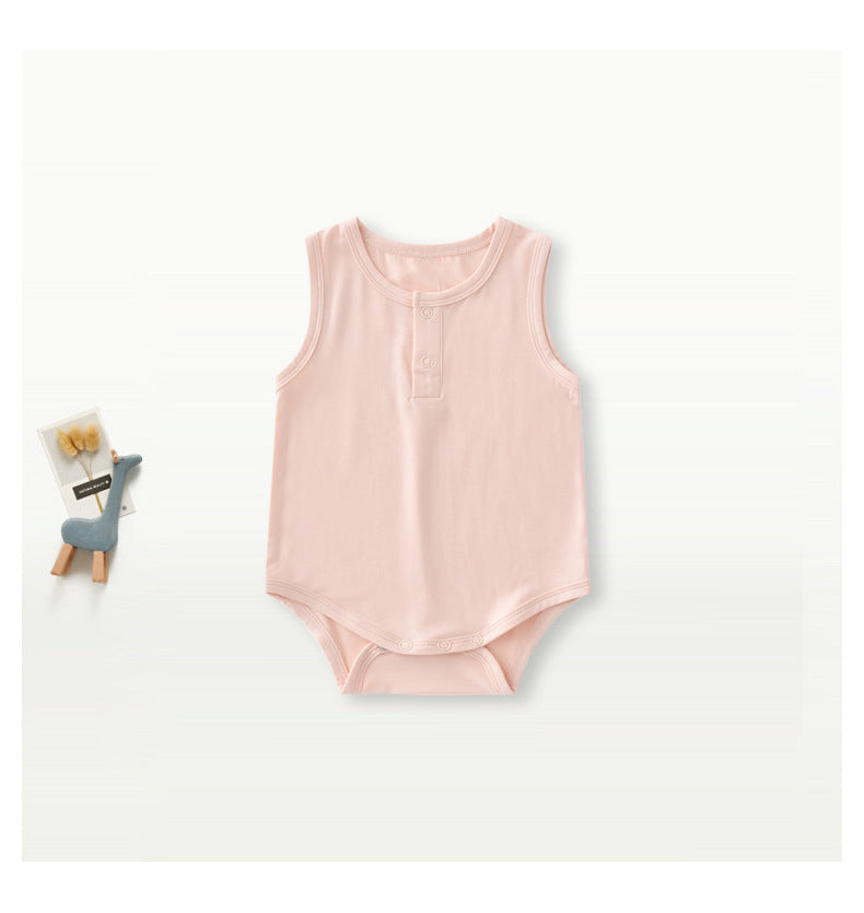 Newborn & Infant Bamboo Bodysuit Sleeveless Onesies