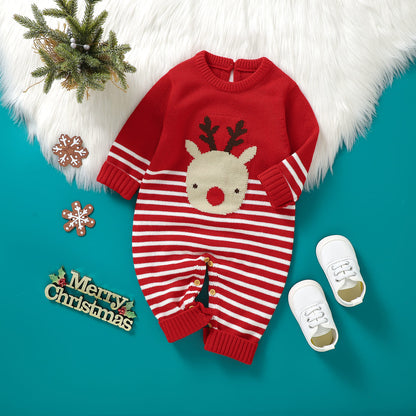 Infant&Toddler Ugly Christmas Sweater Romper Reindeer