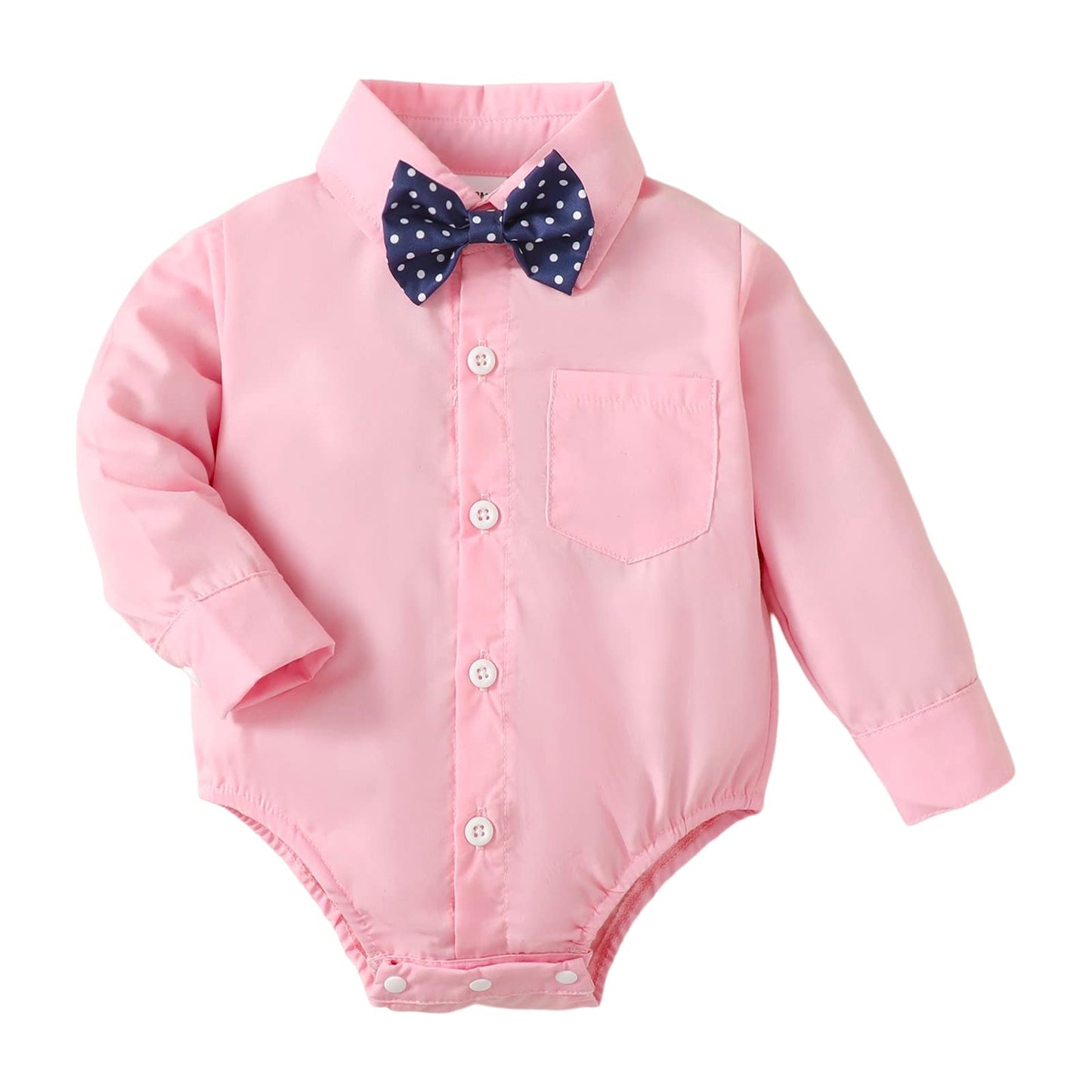 Baby Boy Dress Shirt Bodysuit Long Sleeve