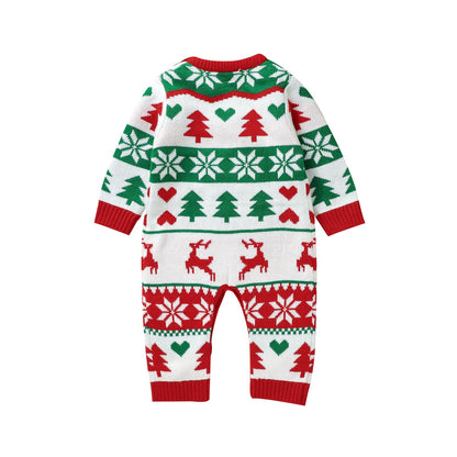 Baby Ugly Christmas Sweater Romper Long Sleeve