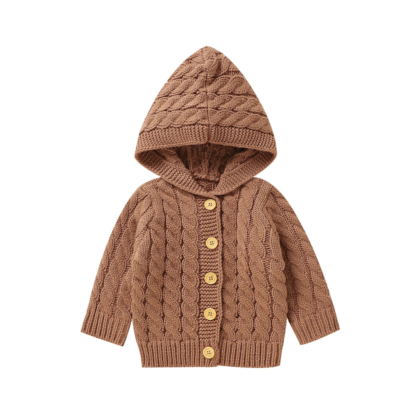 Infant&Toddler Sweater Knit Cardigan with Hoody