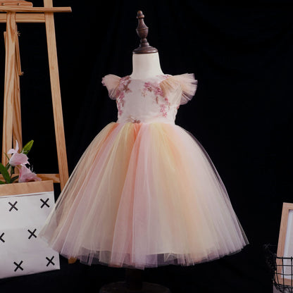 Toddler Baby Girl Tulle Dress Sleeveless Lace Princess for Party Wedding Pageant