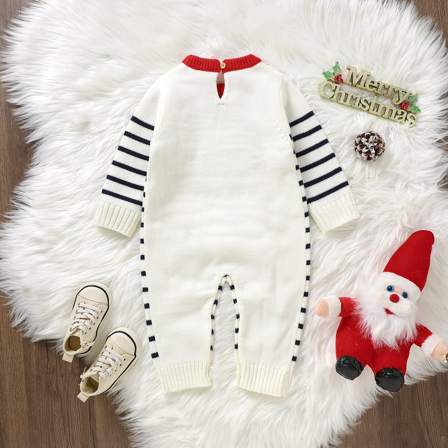 Baby Ugly Christmas Sweater Romper Santa Claus