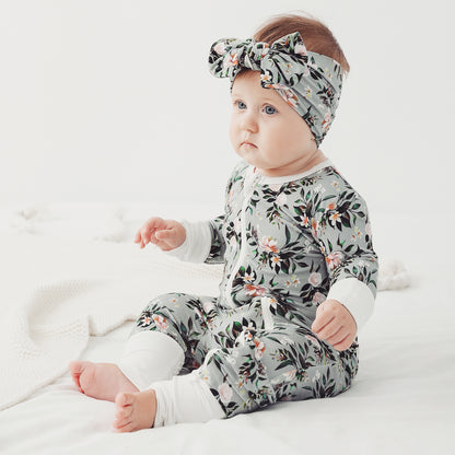 Bamboo Baby&Infant Pajamas Zippered Romper Sleeper with Pattern