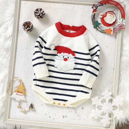 Baby Ugly Christmas Sweater Bodysuit Santa Claus