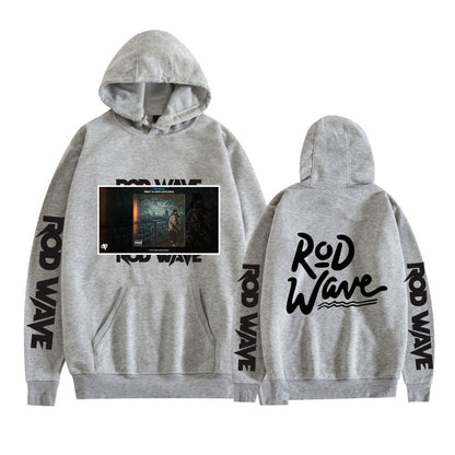 Unisex Novelty Rod Wave Hoodie Fashion Graphic Print Long Sleeve Pocket Sweatshirts Hoodie Pullover Tops