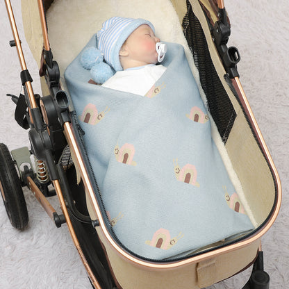 Newborn Knit Blanket Soft Swaddling Receiving Baby Blankets for Crib Stroller Sage