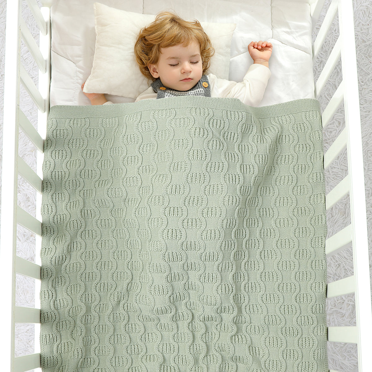 Newborn Baby Knit Blanket Soft and Breathable