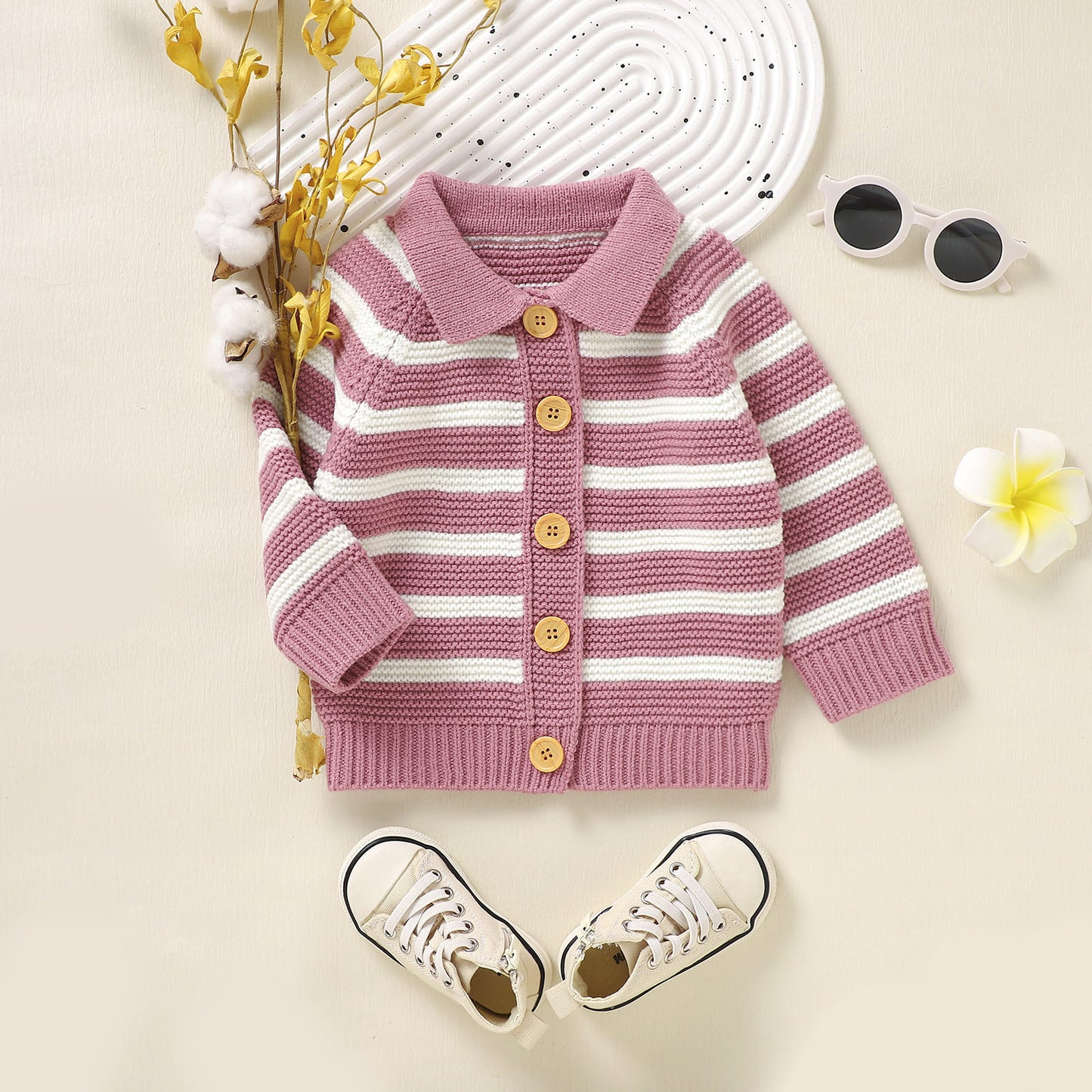 Toddler Sweater Stripe Knit Cardigan