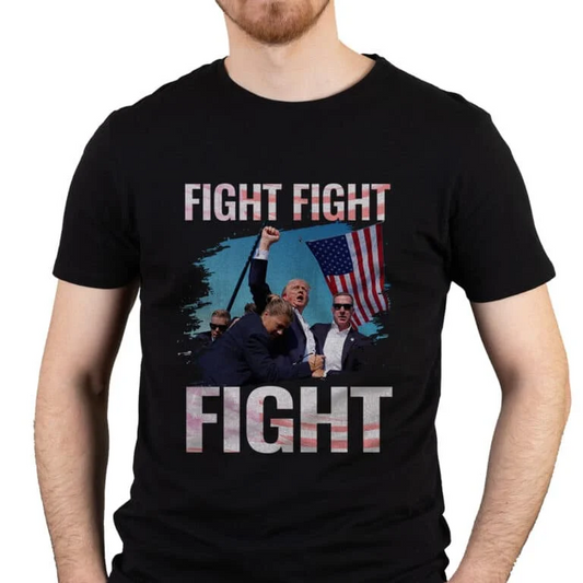 Trump Support Shirt Fight Fight Fight Trump 2024 T-Shirt - Support Trump Shirt