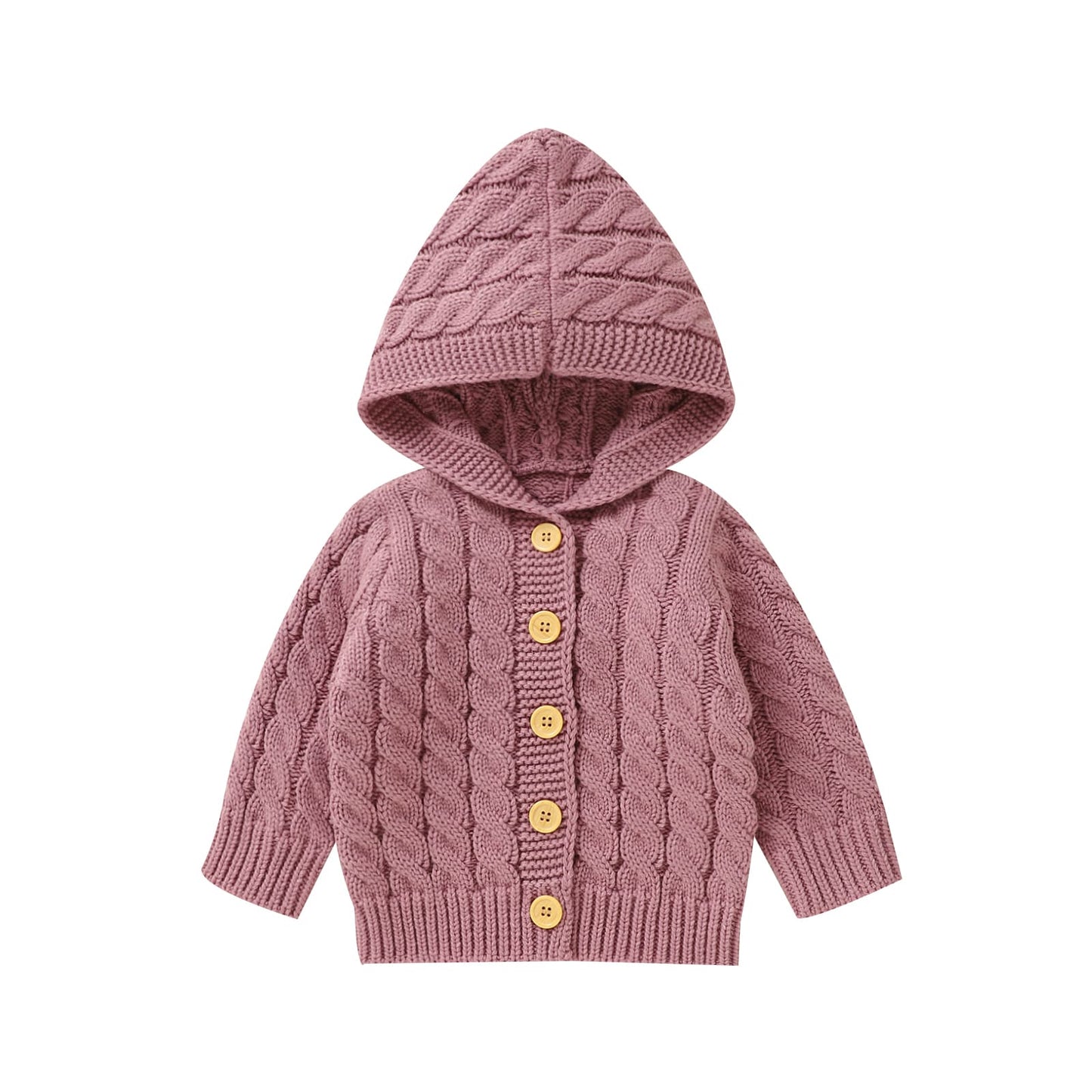 Infant&Toddler Sweater Knit Cardigan with Hoody