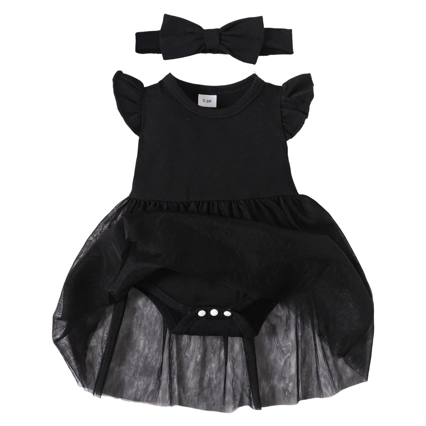 Infant Girl Onesie Dress Short Sleeve