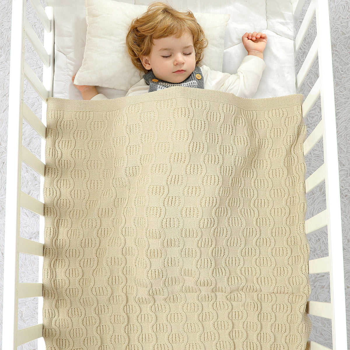 Newborn Baby Knit Blanket Soft and Breathable