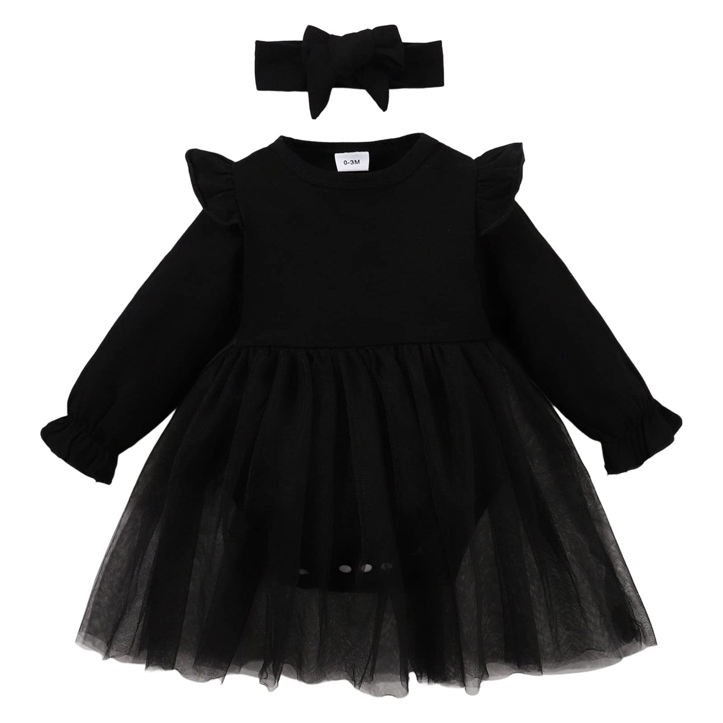 Infant Baby Girl Bodysuit Dress with Headband