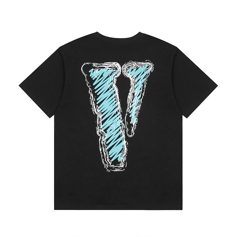 Vlone Shirt Short Sleeve O Neck T Shirt