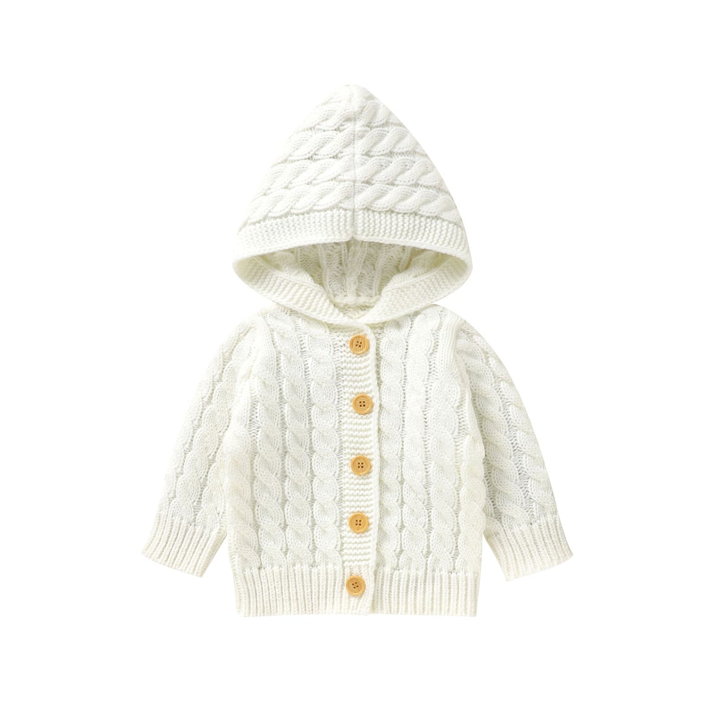 Infant&Toddler Sweater Knit Cardigan with Hoody