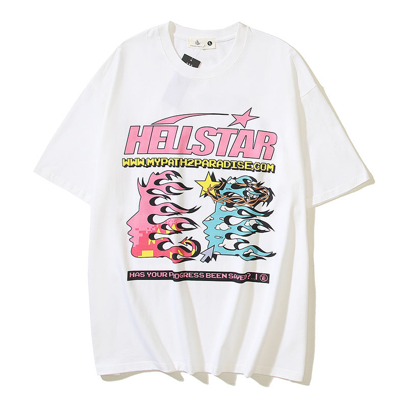 Hellstar T-Shirt Oversized Y2K Streetwear Hip Hop Cotton Short Sleeve Tee Shirts