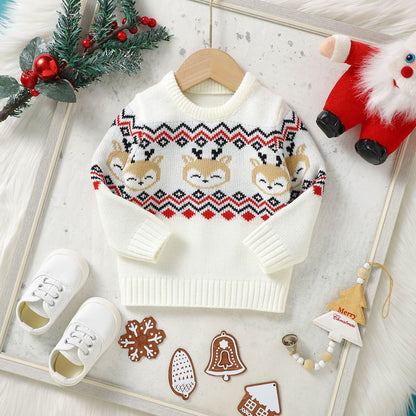 Baby Christmas Knit Sweater Reindeer