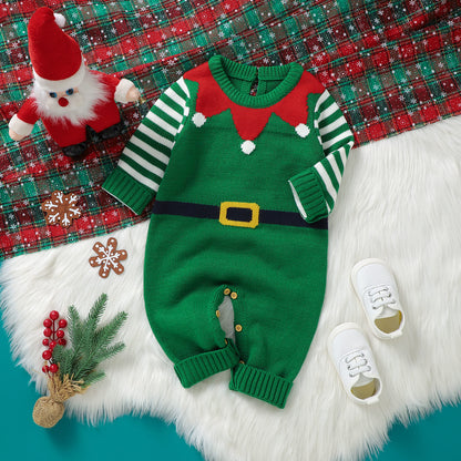 Baby Ugly Christmas Sweater Romper Elf