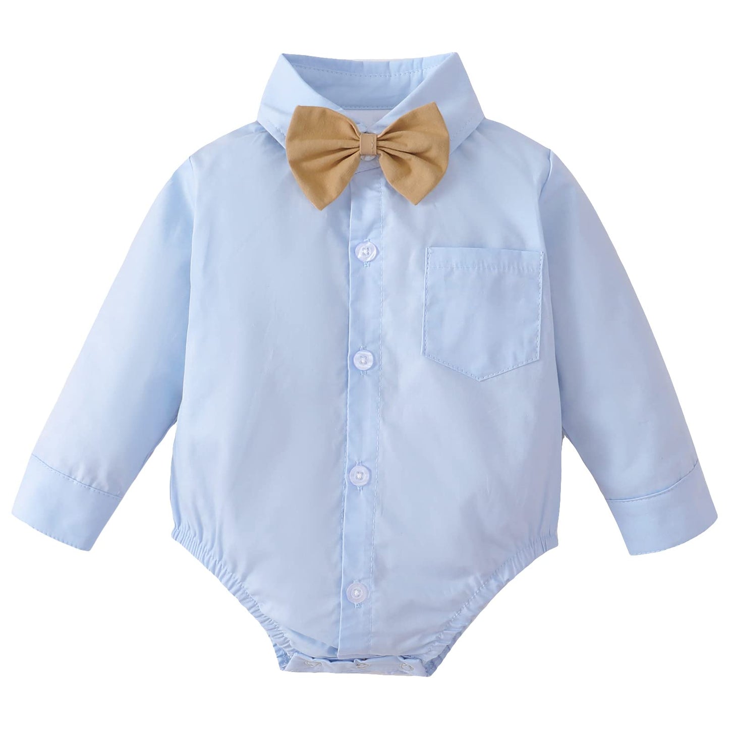 Baby Boy Dress Shirt Bodysuit Long Sleeve