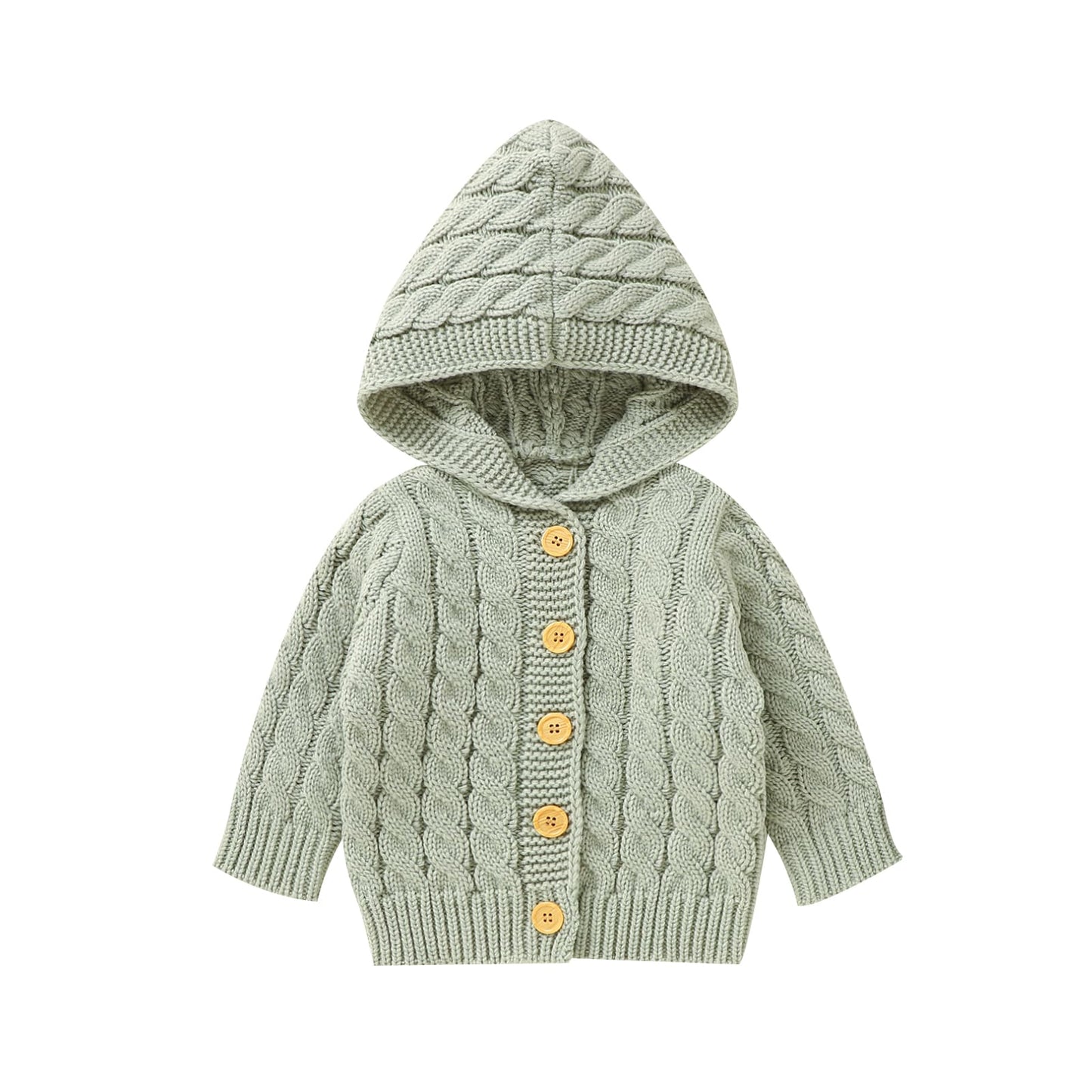 Infant&Toddler Sweater Knit Cardigan with Hoody