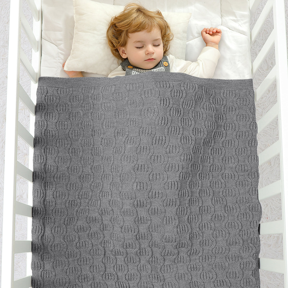 Newborn Baby Knit Blanket Soft and Breathable