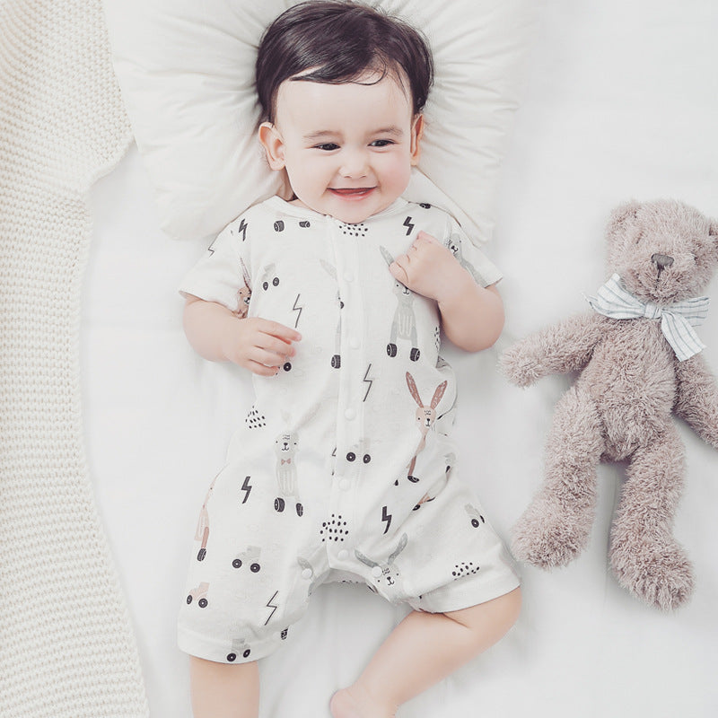 Bamboo Baby Romper Bunny Print