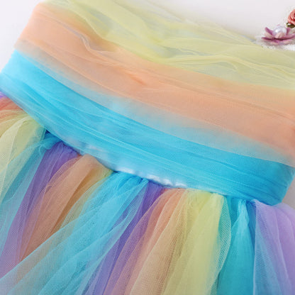 Toddler Baby Girl Tulle Dress Sleeveless Lace Princess for Party Wedding Pageant