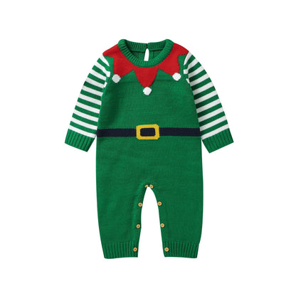 Baby Ugly Christmas Sweater Romper Elf