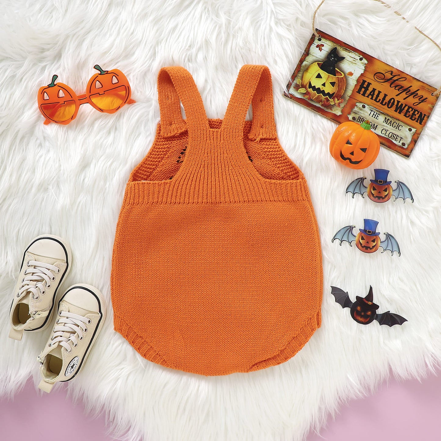 Halloween Baby Sweater Bodysuit Overalls