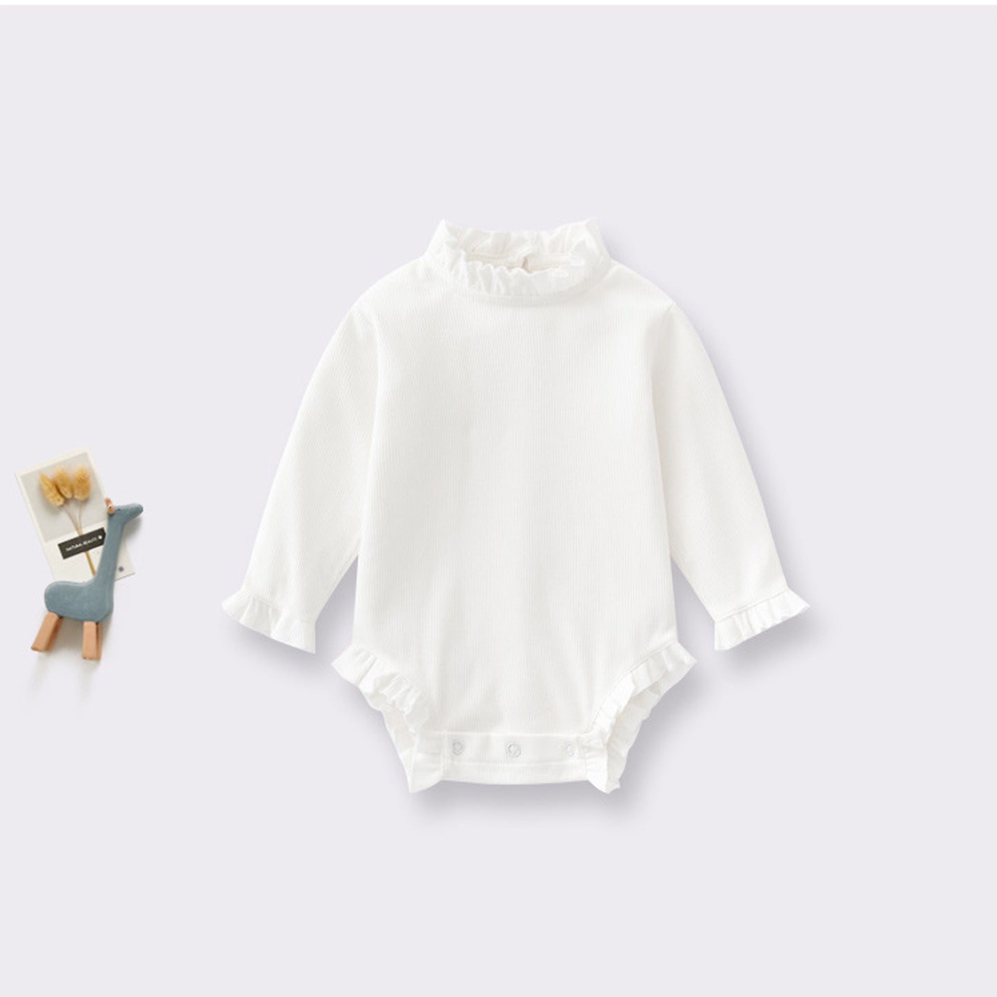 Baby Girl Bamboo Bodysuit Ruffles Shape