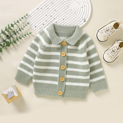 Toddler Sweater Stripe Knit Cardigan