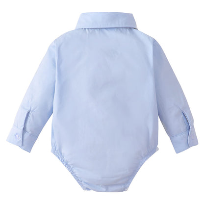 Baby Boy Dress Shirt Bodysuit Long Sleeve