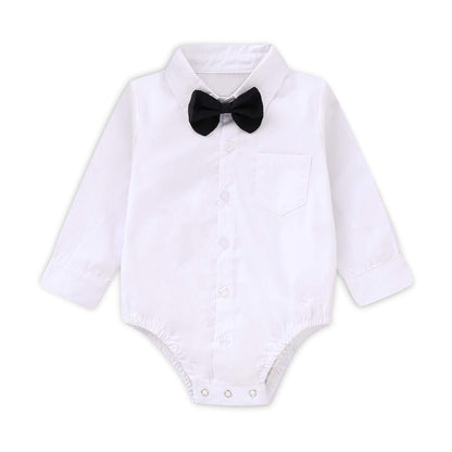 Baby Boy Dress Shirt Bodysuit Long Sleeve