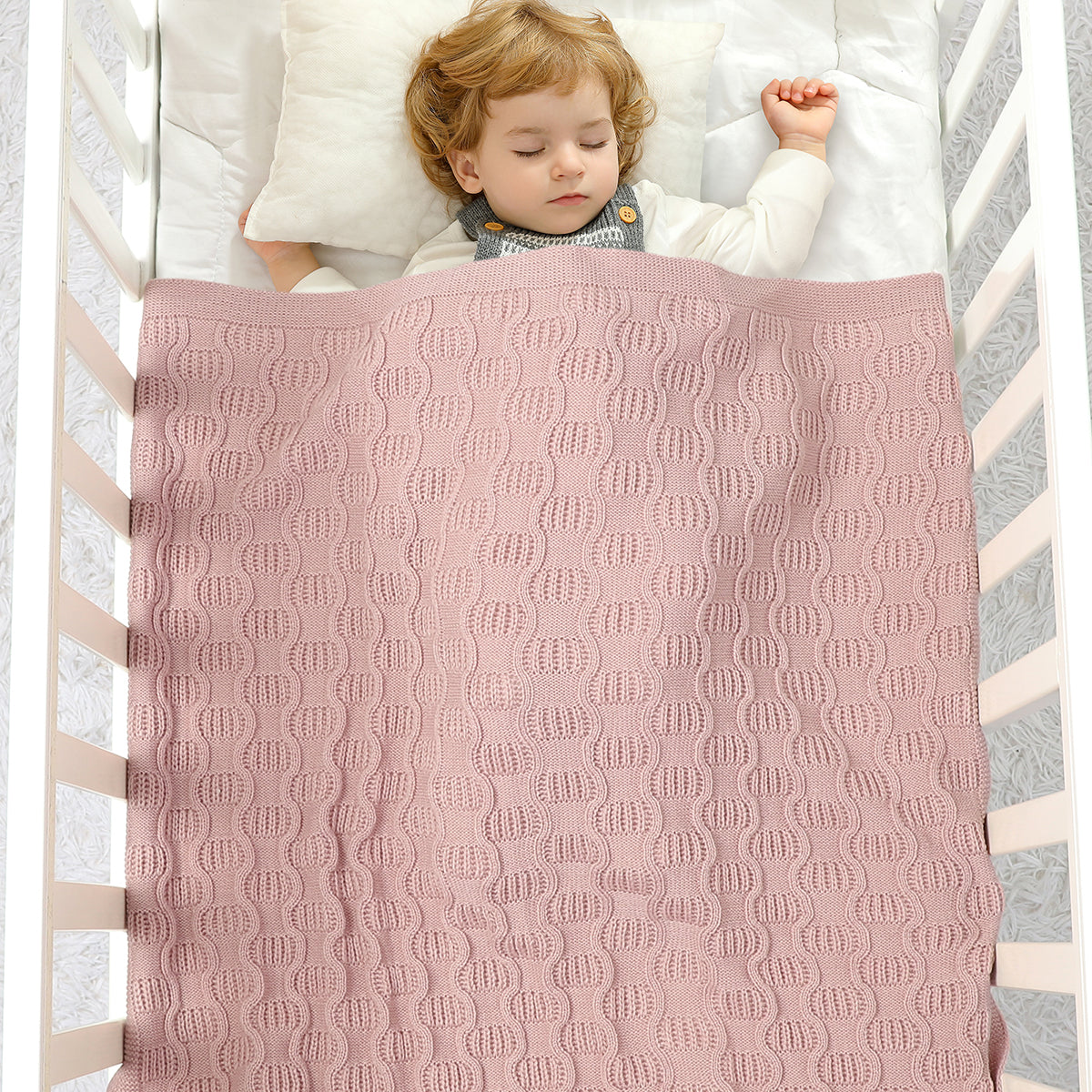 Newborn Baby Knit Blanket Soft and Breathable