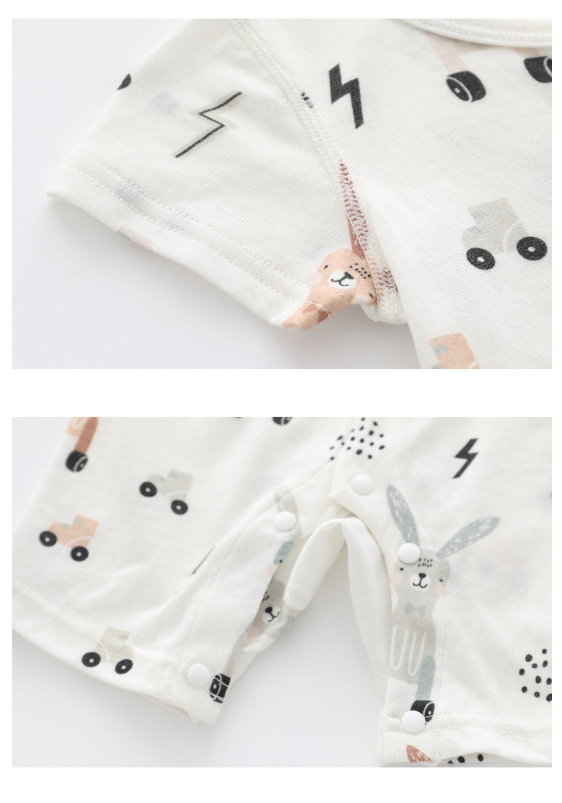 Bamboo Baby Romper Bunny Print