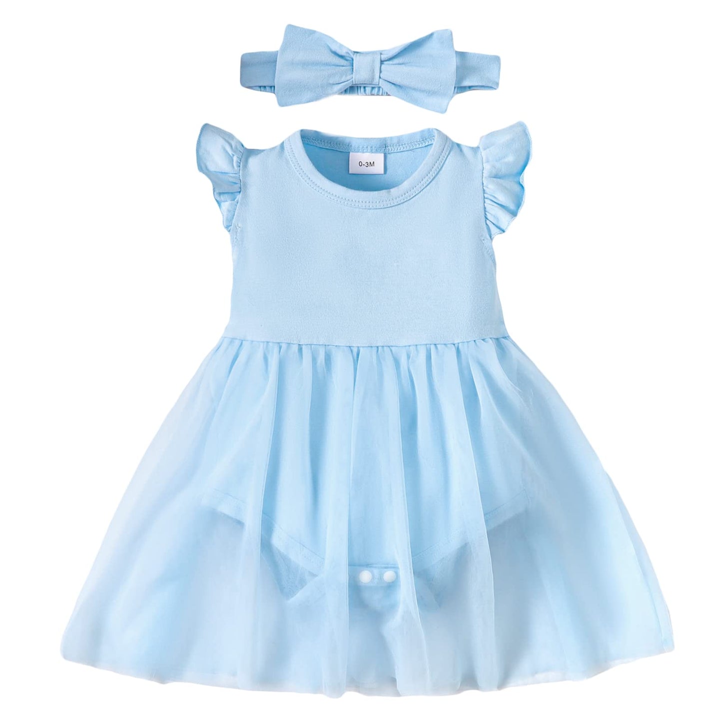 Infant Girl Onesie Dress Short Sleeve