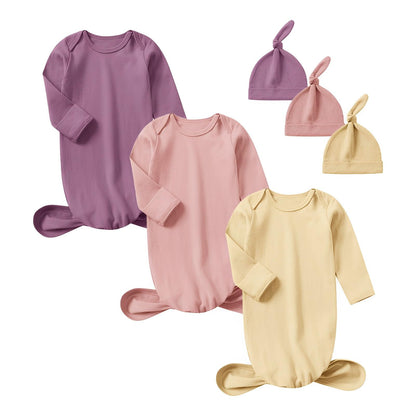 Baby Knotted Gowns Sleep Bag 3-Pack