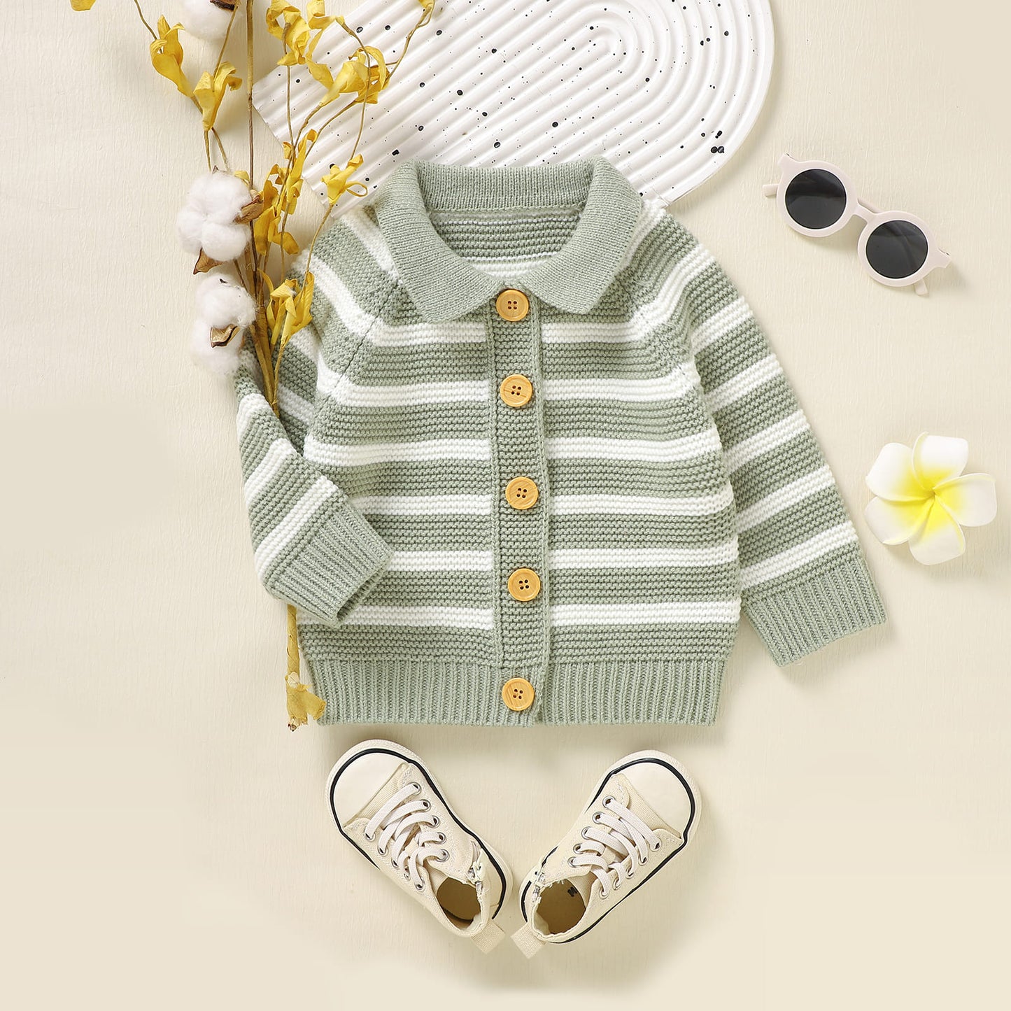 Toddler Sweater Stripe Knit Cardigan