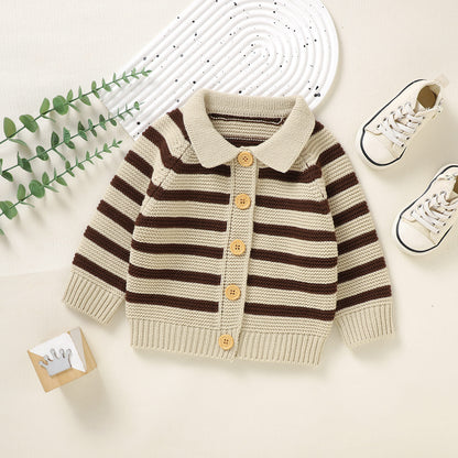 Toddler Sweater Stripe Knit Cardigan