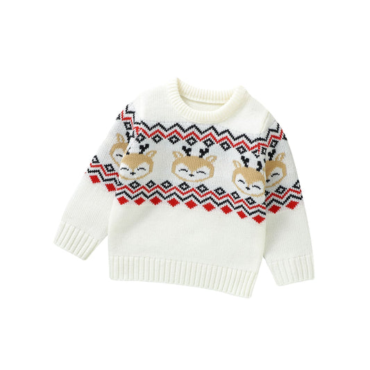 Baby Christmas Knit Sweater Reindeer