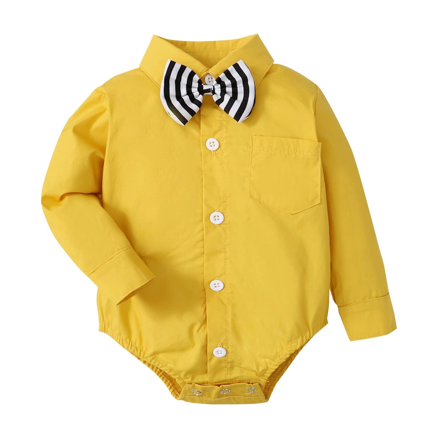 Baby Boy Dress Shirt Bodysuit Long Sleeve