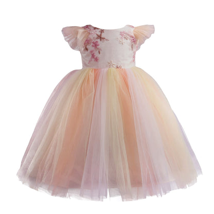 Toddler Baby Girl Tulle Dress Sleeveless Lace Princess for Party Wedding Pageant