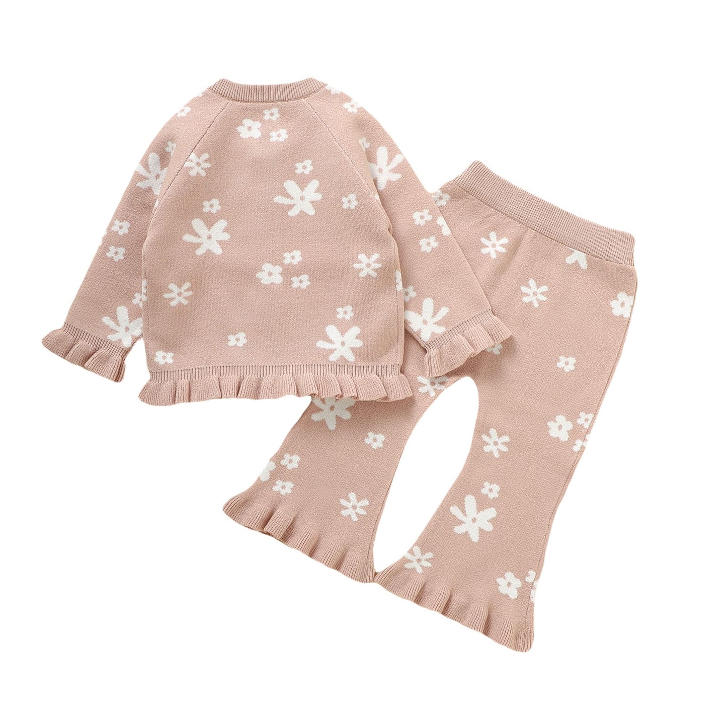 Infant&Toddler Girl Sweater Cardigan and Pant Set