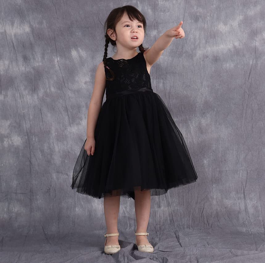 Baby Girl Tulle Dresses Wedding Toddler Tutu Sleeveless Bowknot Princess